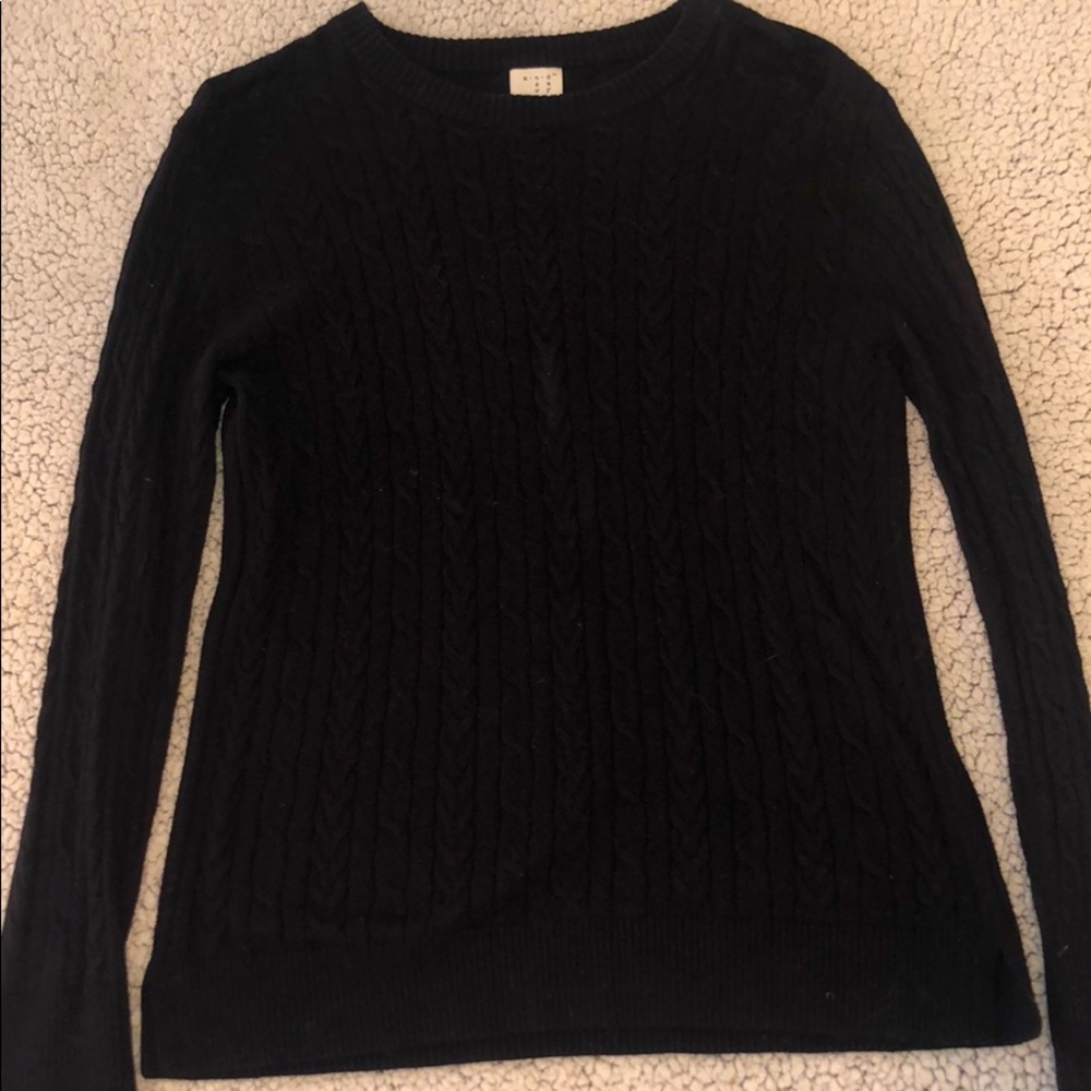 Black long sleeve sweater
